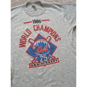 VTG Healthknit Shirt Mens Large Mets‎ Champions Single Stitch USA 80s Tri-Blend